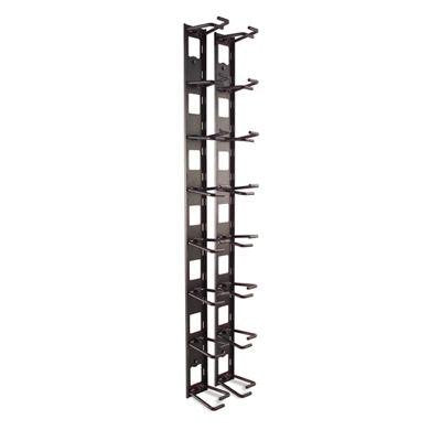 Vertical Cable Organizer, 8 Cable Rings, Zero U