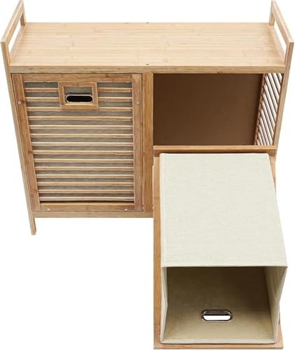 Tilt-Out Laundry Hamper Cabinet with Removable Liner Bags