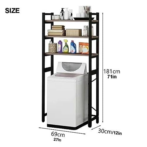 3-Tier Adjustable Over-Washer & Toilet Storage Rack