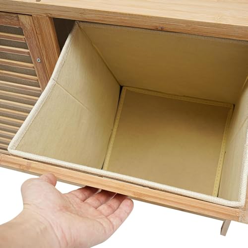 Tilt-Out Laundry Hamper Cabinet with Removable Liner Bags