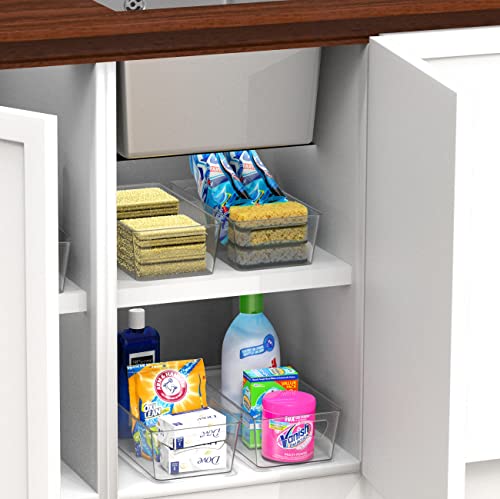 Simple Houseware Clear Storage Bins Organizer for Freezer, Fridge
