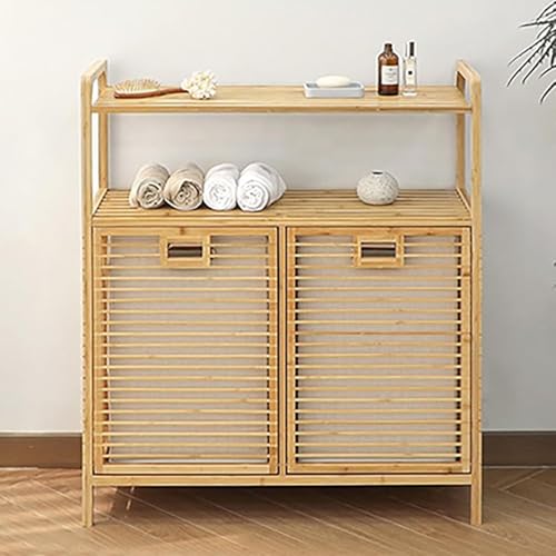 Tilt-Out Laundry Hamper Cabinet with Removable Liner Bags