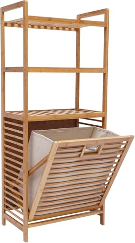 Tilt-Out Laundry Hamper Cabinet with Removable Liner Bags