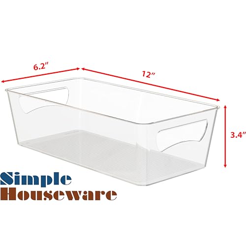 Simple Houseware Clear Storage Bins Organizer for Freezer, Fridge