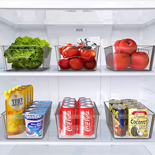Simple Houseware Clear Storage Bins Organizer for Freezer, Fridge