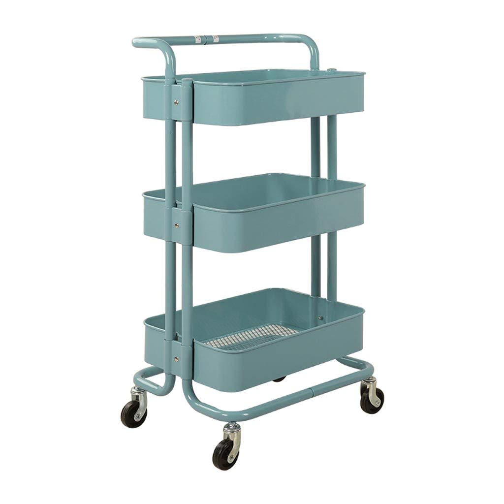 3-Tier Carbon Steel Rolling Utility Cart