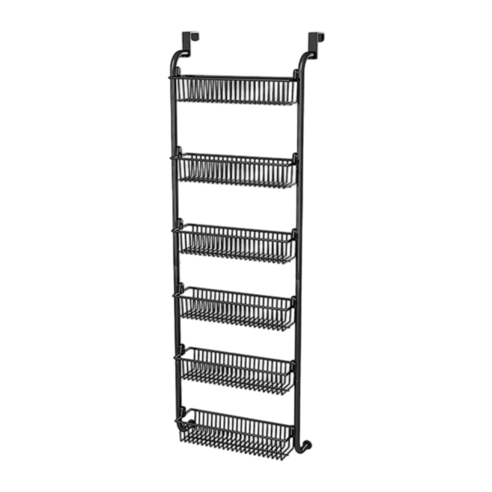 Over-the-Door Metal Spice Rack with Hanging Baskets