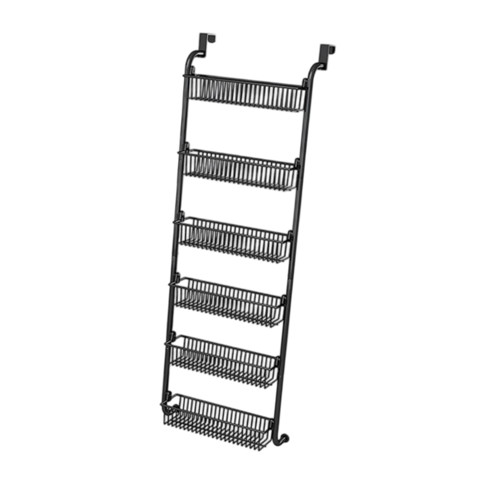 Over-the-Door Metal Spice Rack with Hanging Baskets