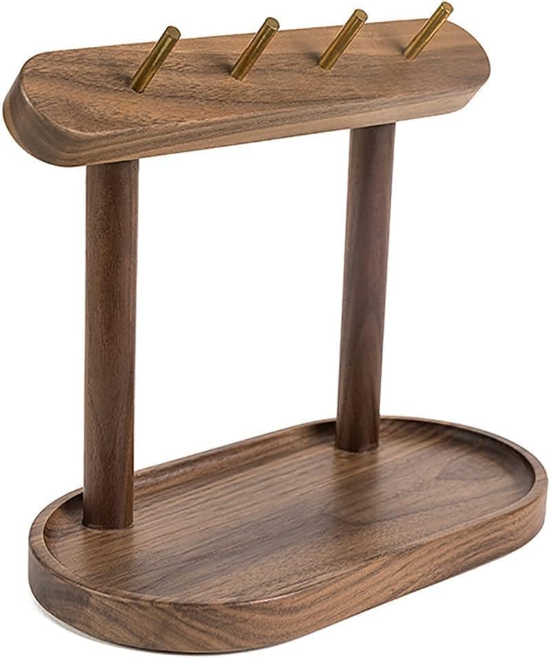 Jewelry Organizer and Key Rack, Solid Wood Entryway Storage Rack, Style 2