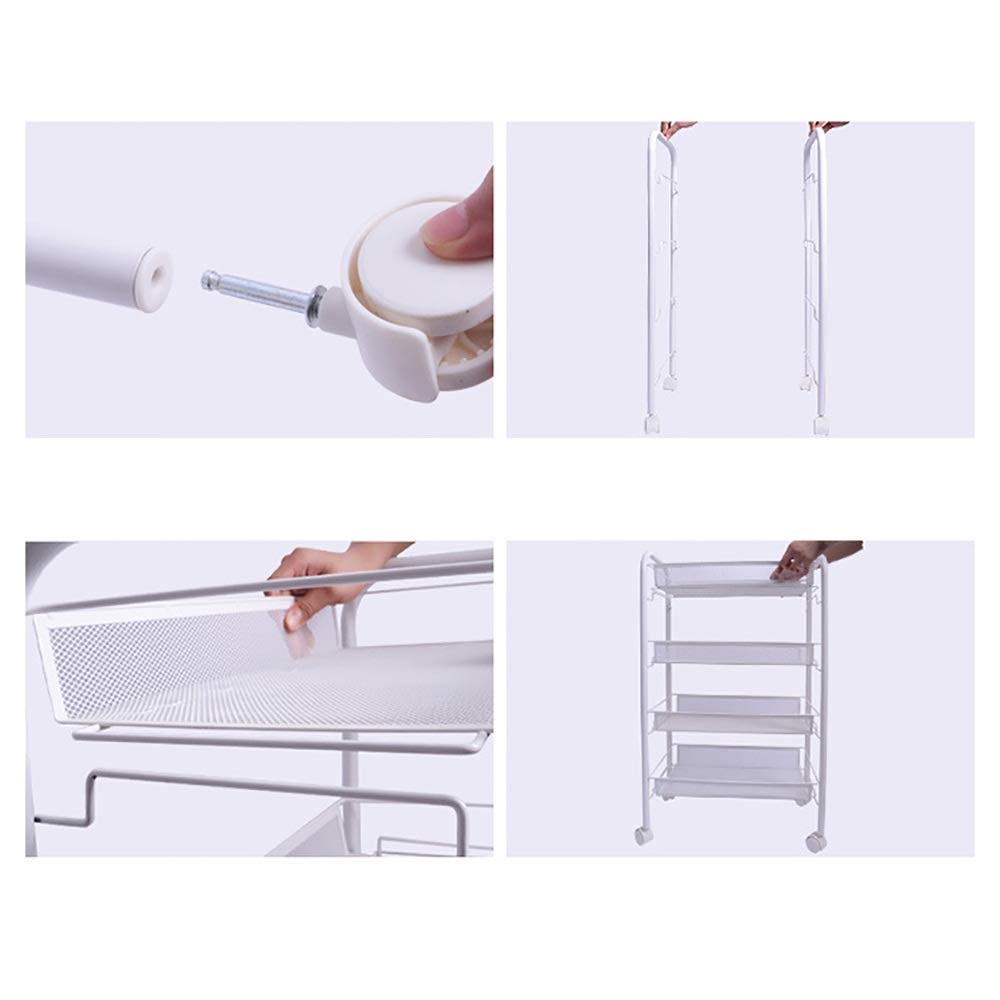 3-Tier Metal Mesh Rolling Utility Cart