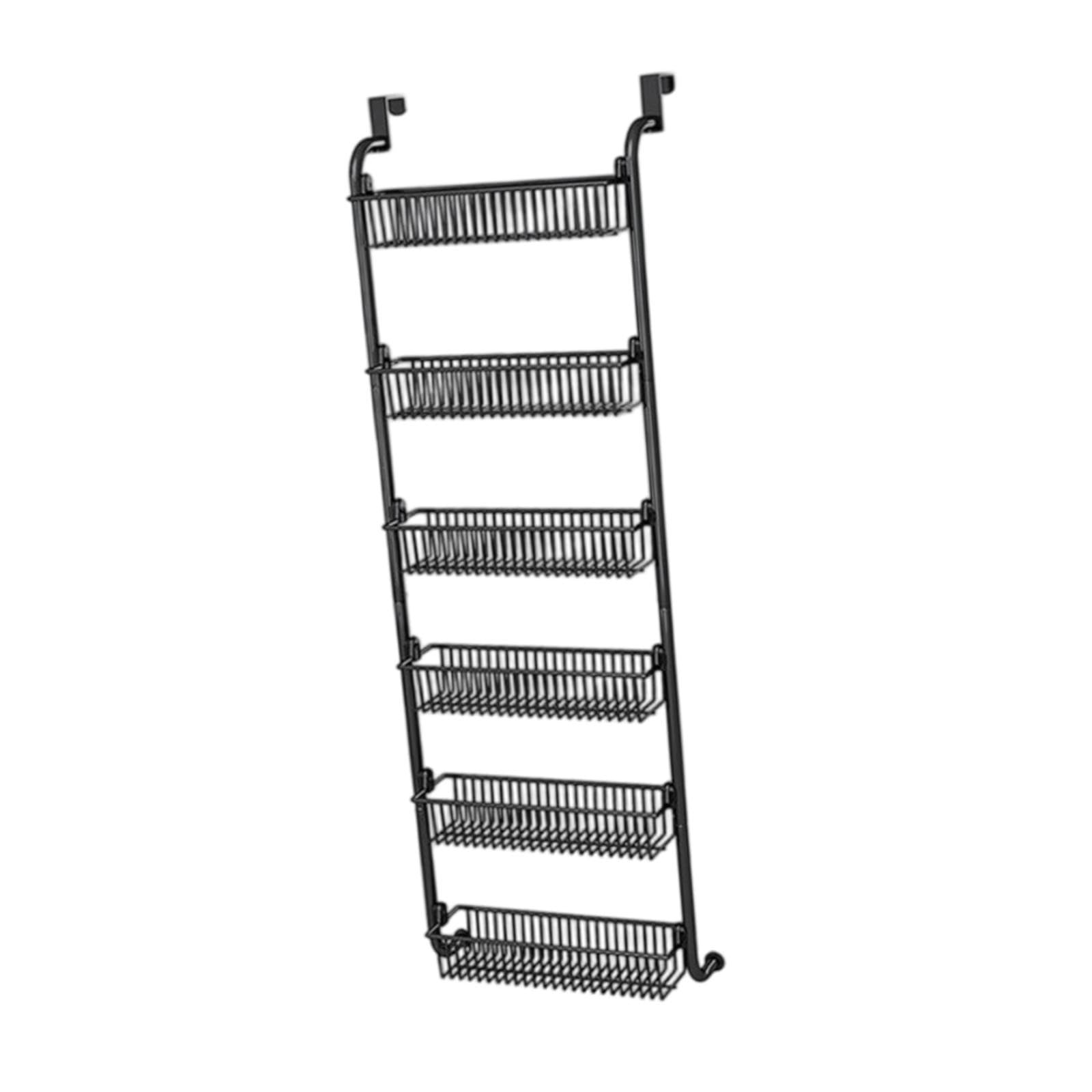 Over-the-Door Metal Spice Rack with Hanging Baskets