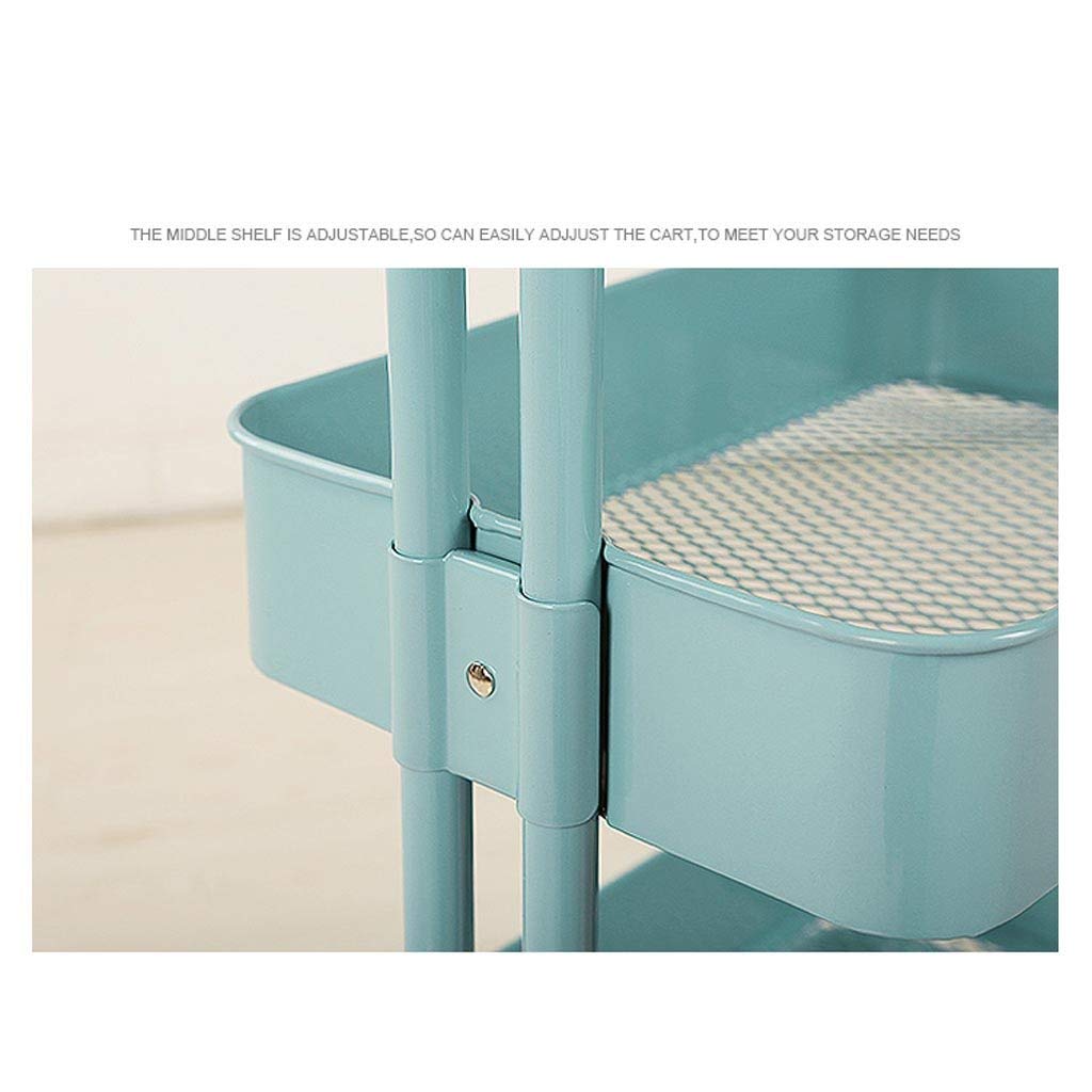 3-Tier Carbon Steel Rolling Utility Cart