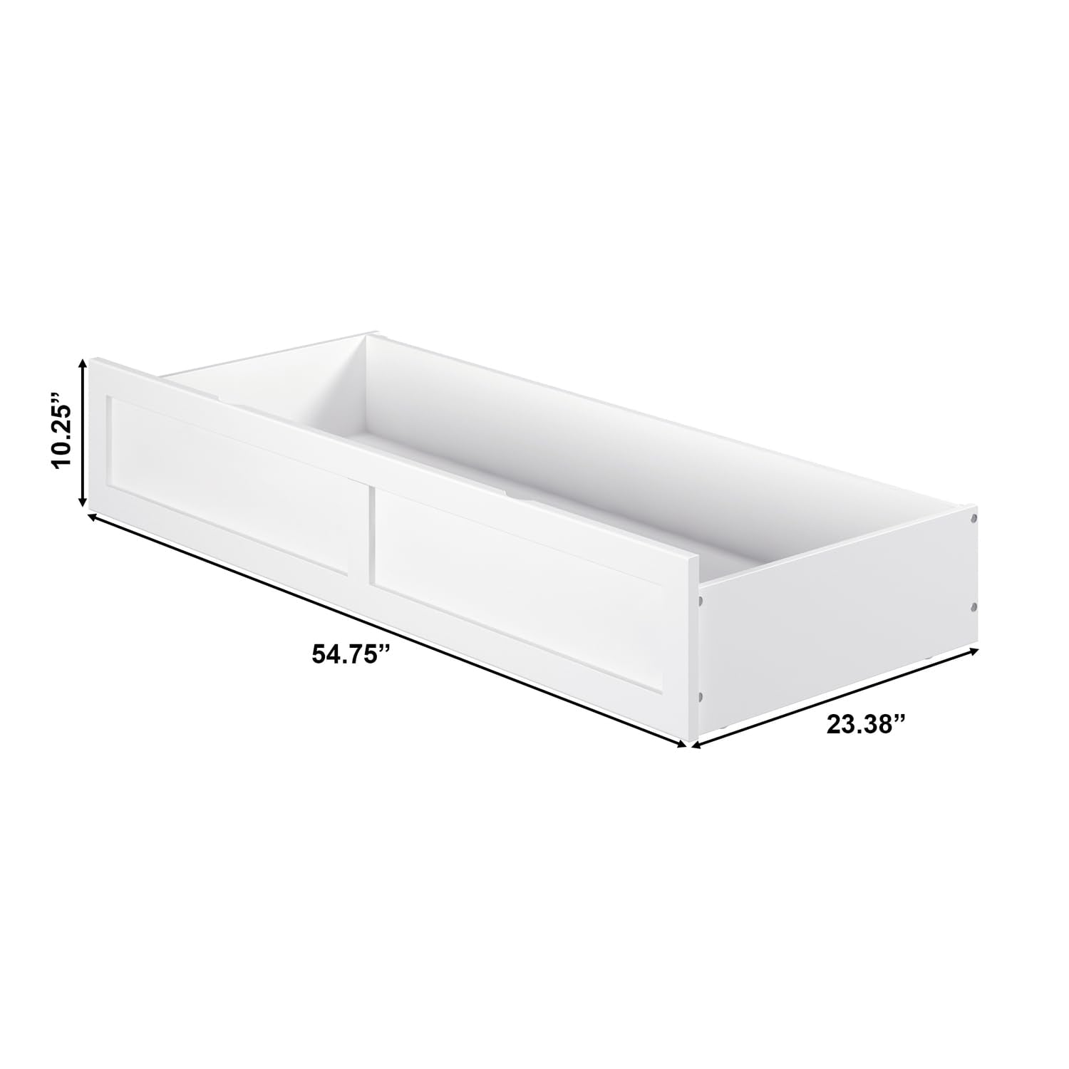 HomeStock Queen Under-Bed Storage Drawer in White