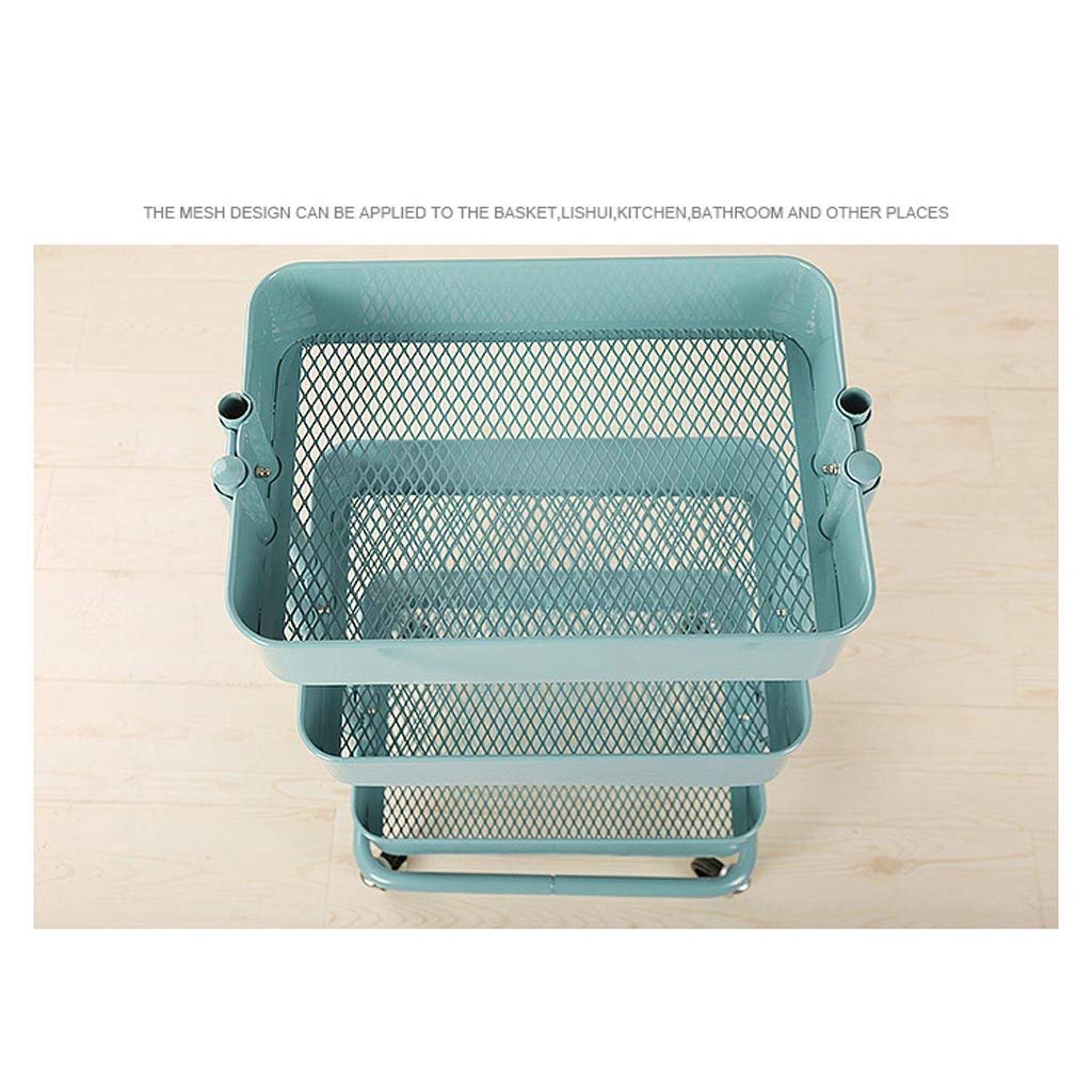 3-Tier Carbon Steel Rolling Utility Cart