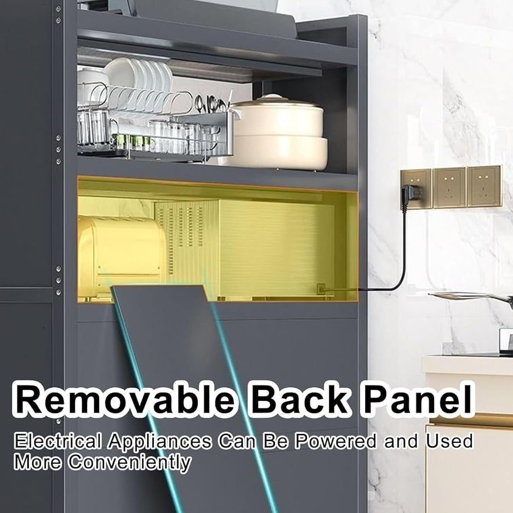 Adjustable Metal Microwave Storage Rack