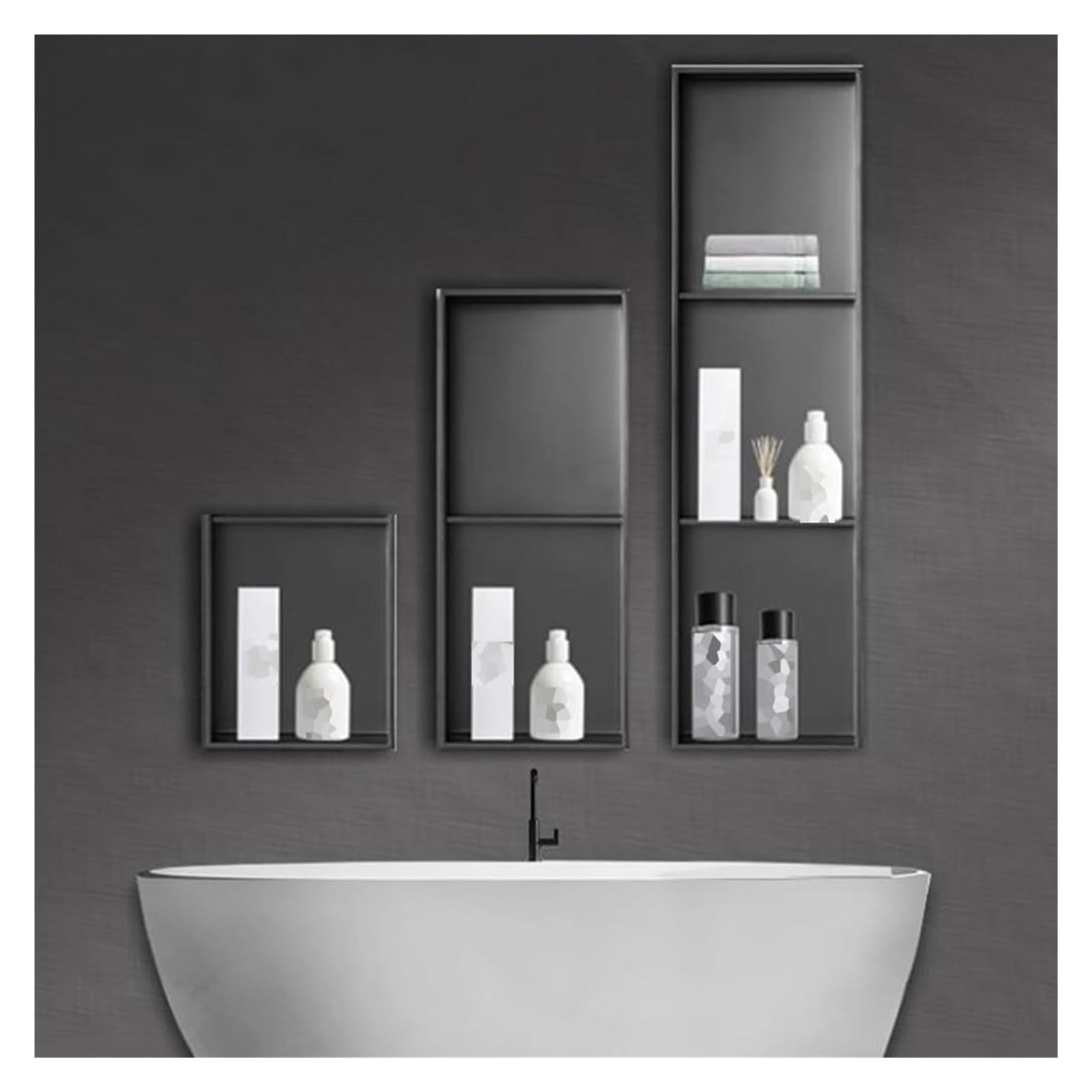 Stainless Steel Recessed Shower Storage Shelf