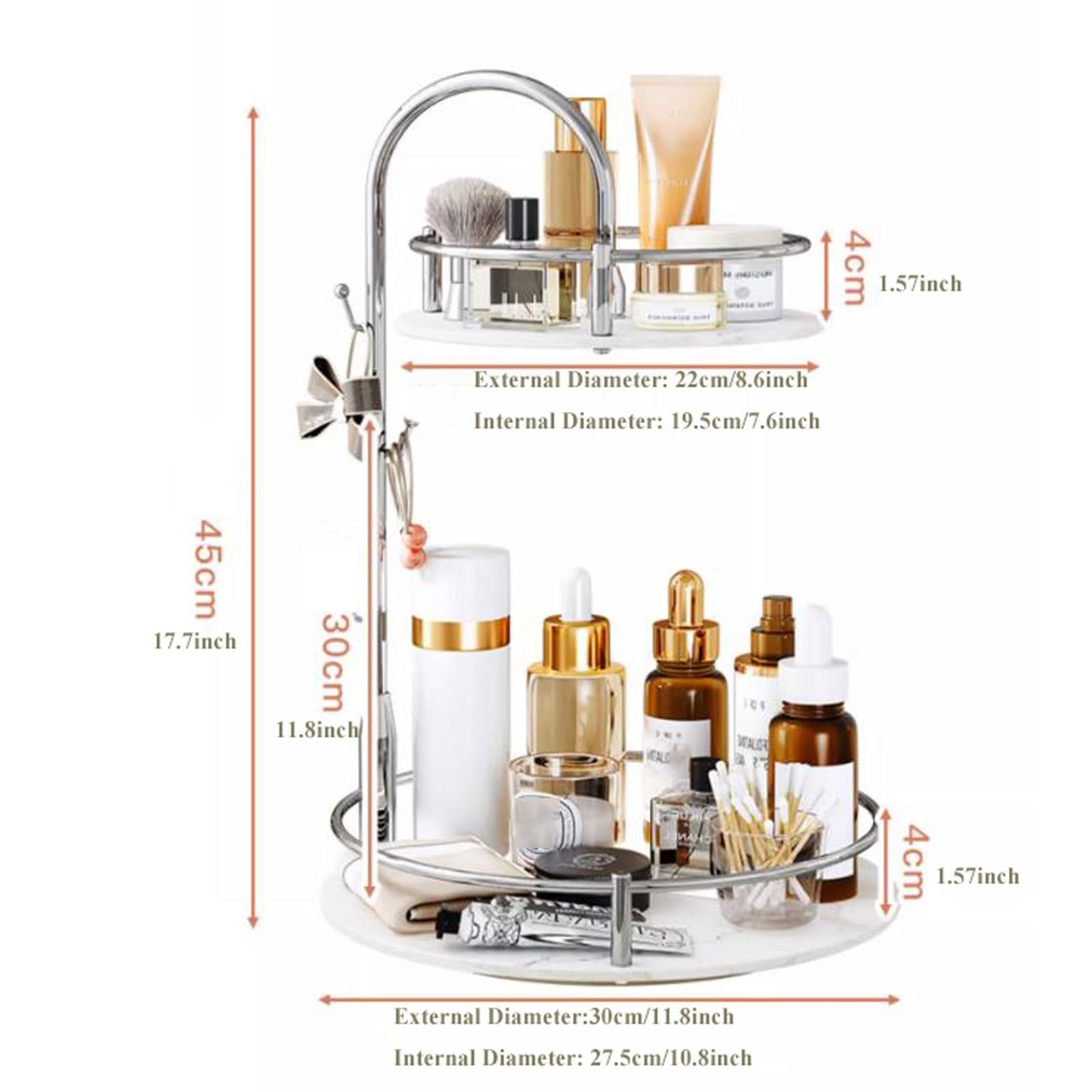 2-Tier Countertop Makeup & Cosmetic Organizer