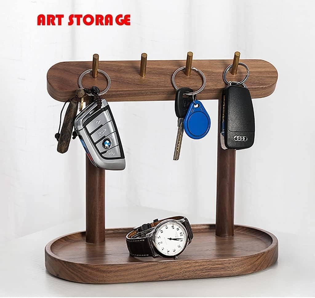 Jewelry Organizer and Key Rack, Solid Wood Entryway Storage Rack, Style 2