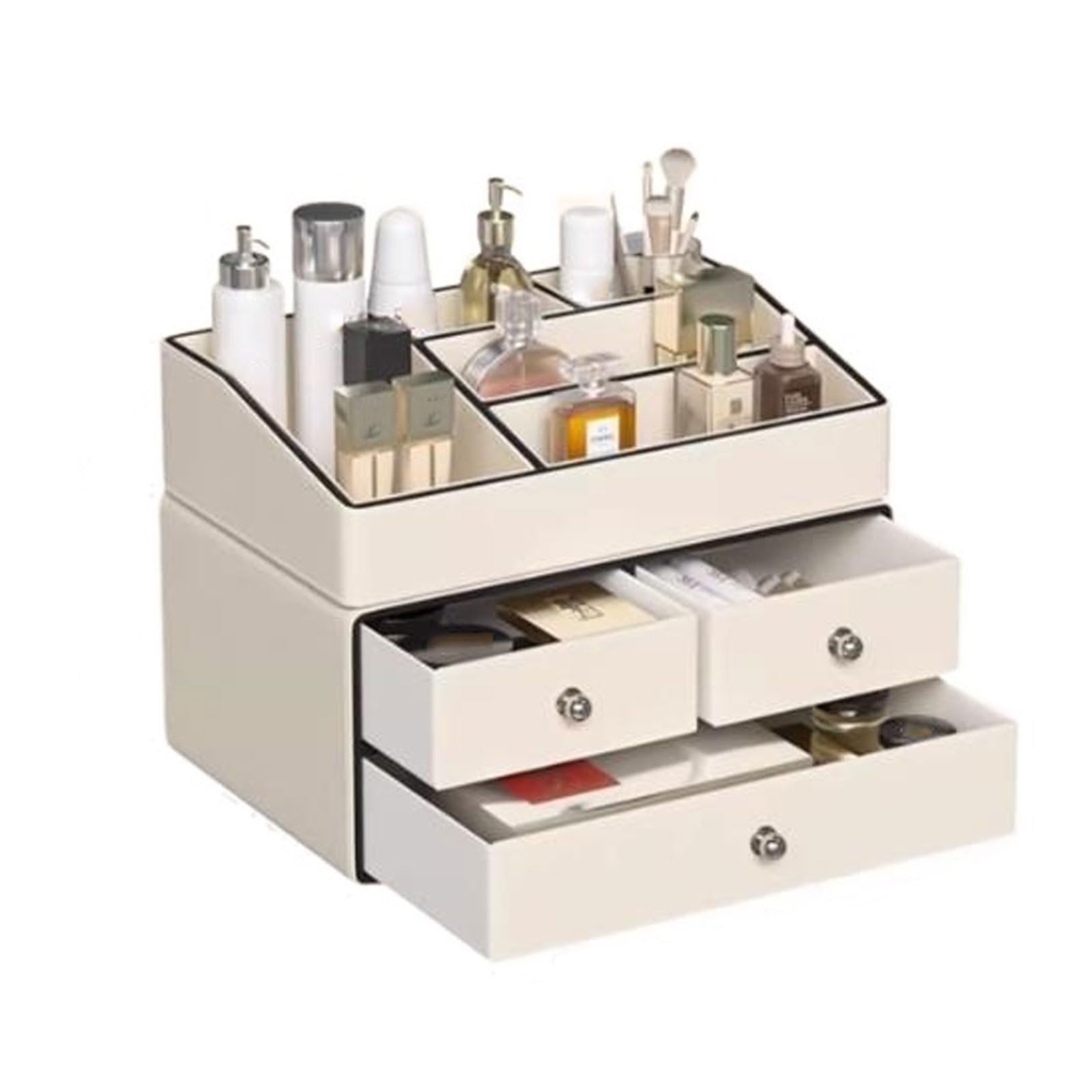 Makeup & Skincare Organizer with 3 Drawers and 5 Compartments