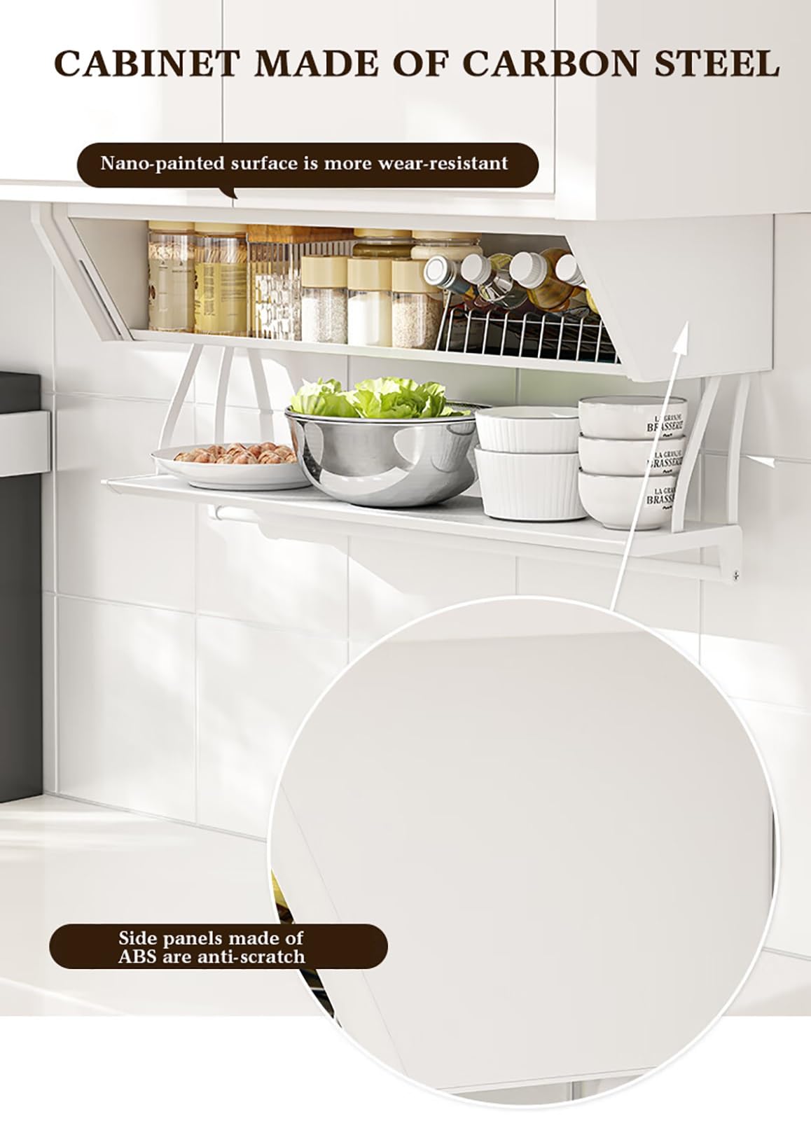 Pull-Down Cabinet Spice Storage Organizer