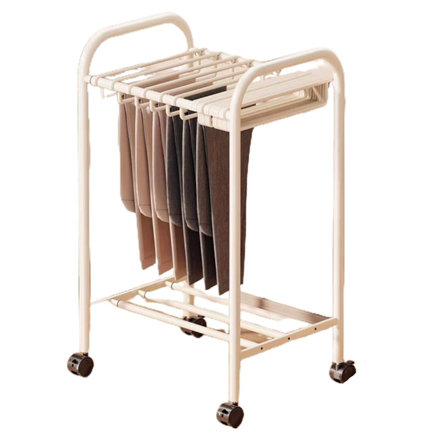 Rolling Floor Pants Hanger Rack with 24 Hangers