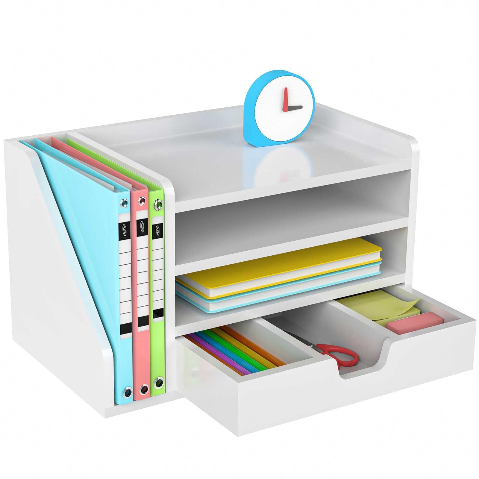 NiOffice Wood Desk File Organizer