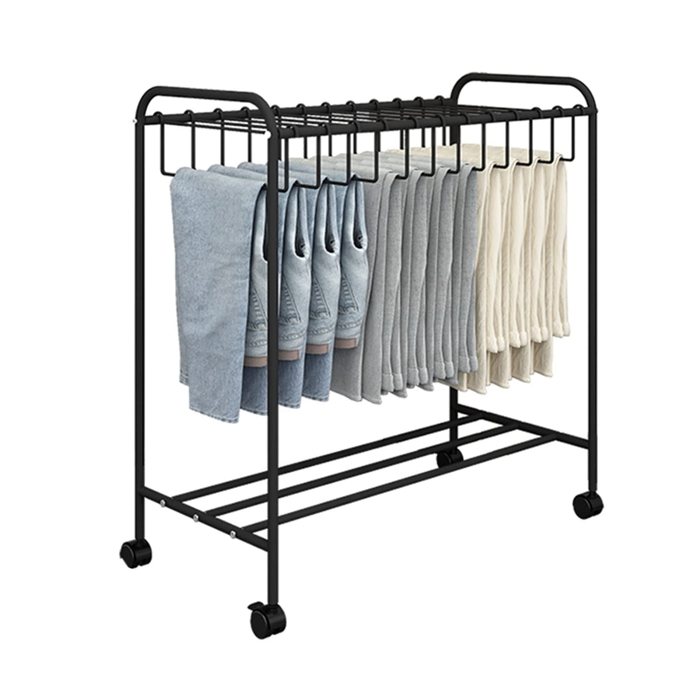 Rolling Trouser Rack with 20 Hangers