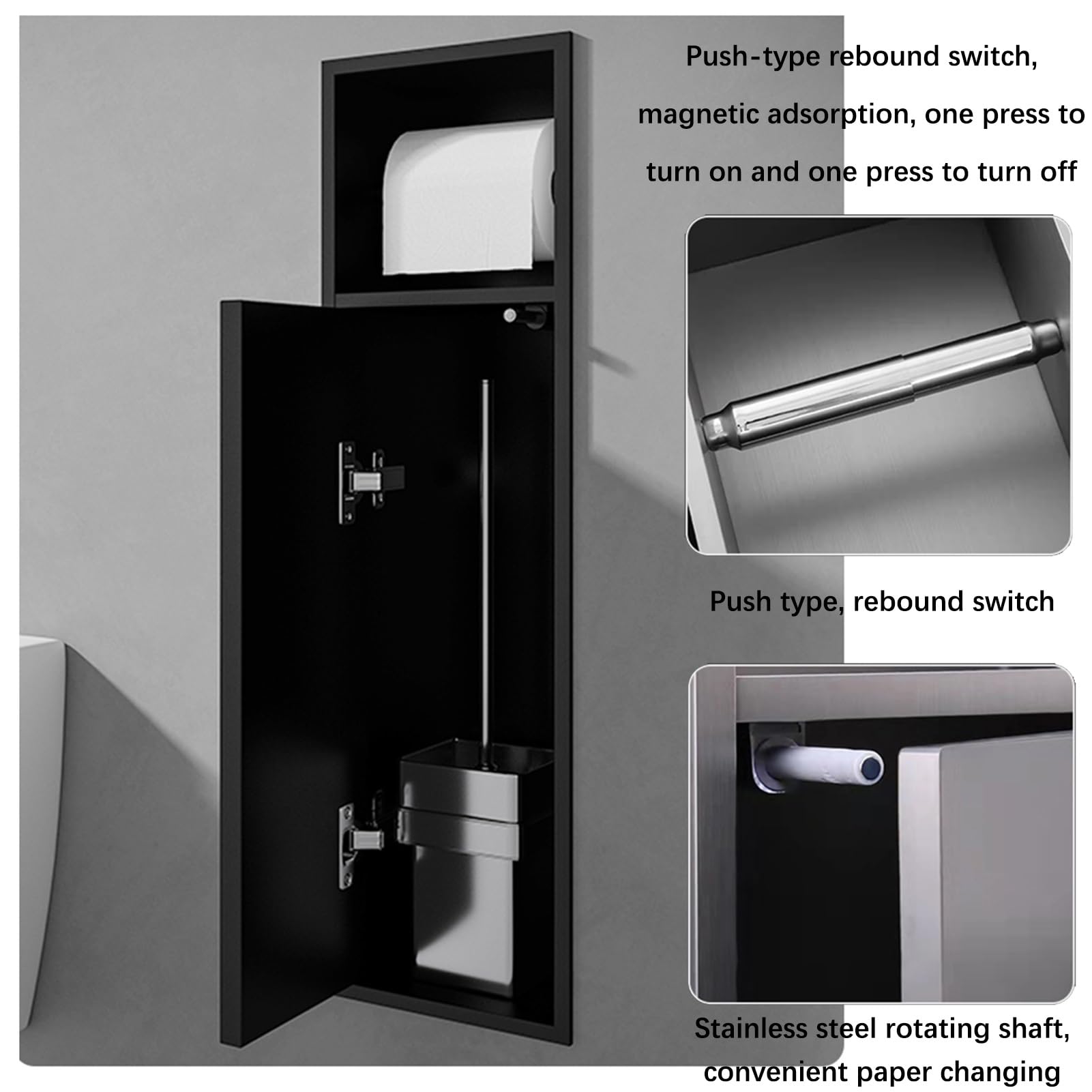 Waterproof Stainless Steel Recessed Shower Shelf