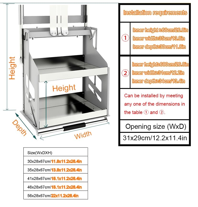 2-Tier Pull-Down Cabinet Organizer
