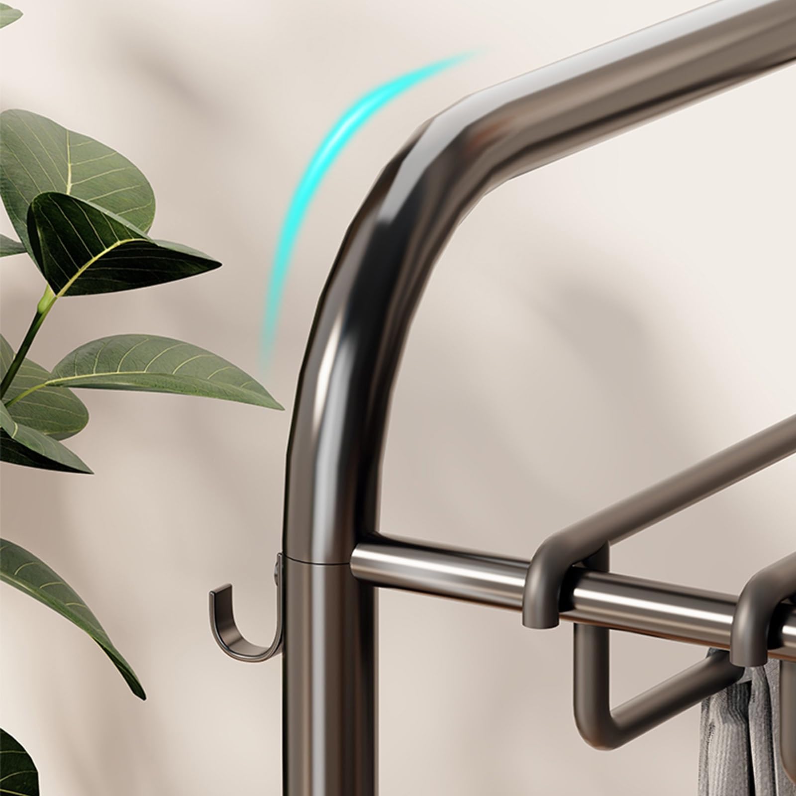 Rolling Floor Pants Hanger Rack with 24 Hangers