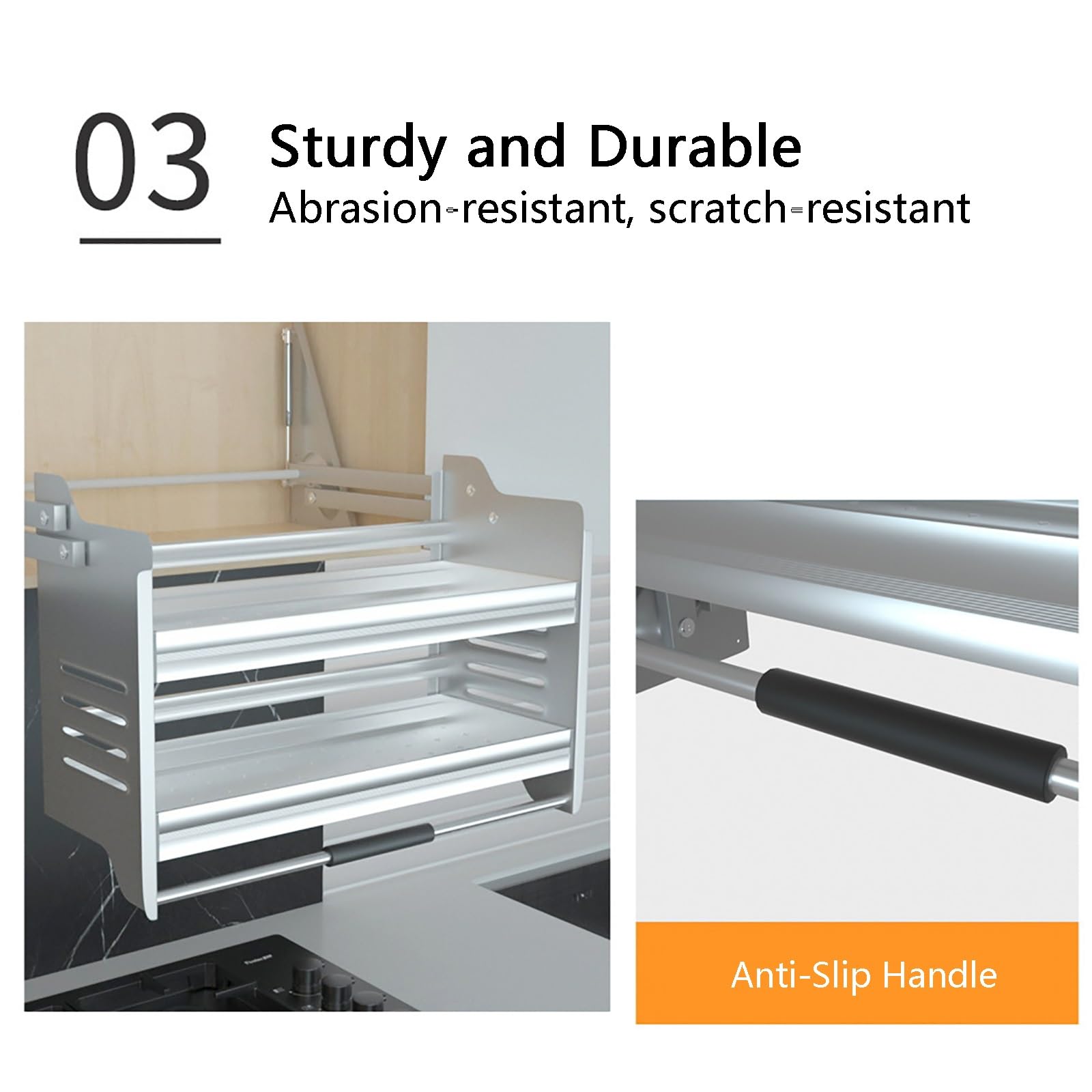 Wall-Mounted Pull-Down Cabinet Storage Rack