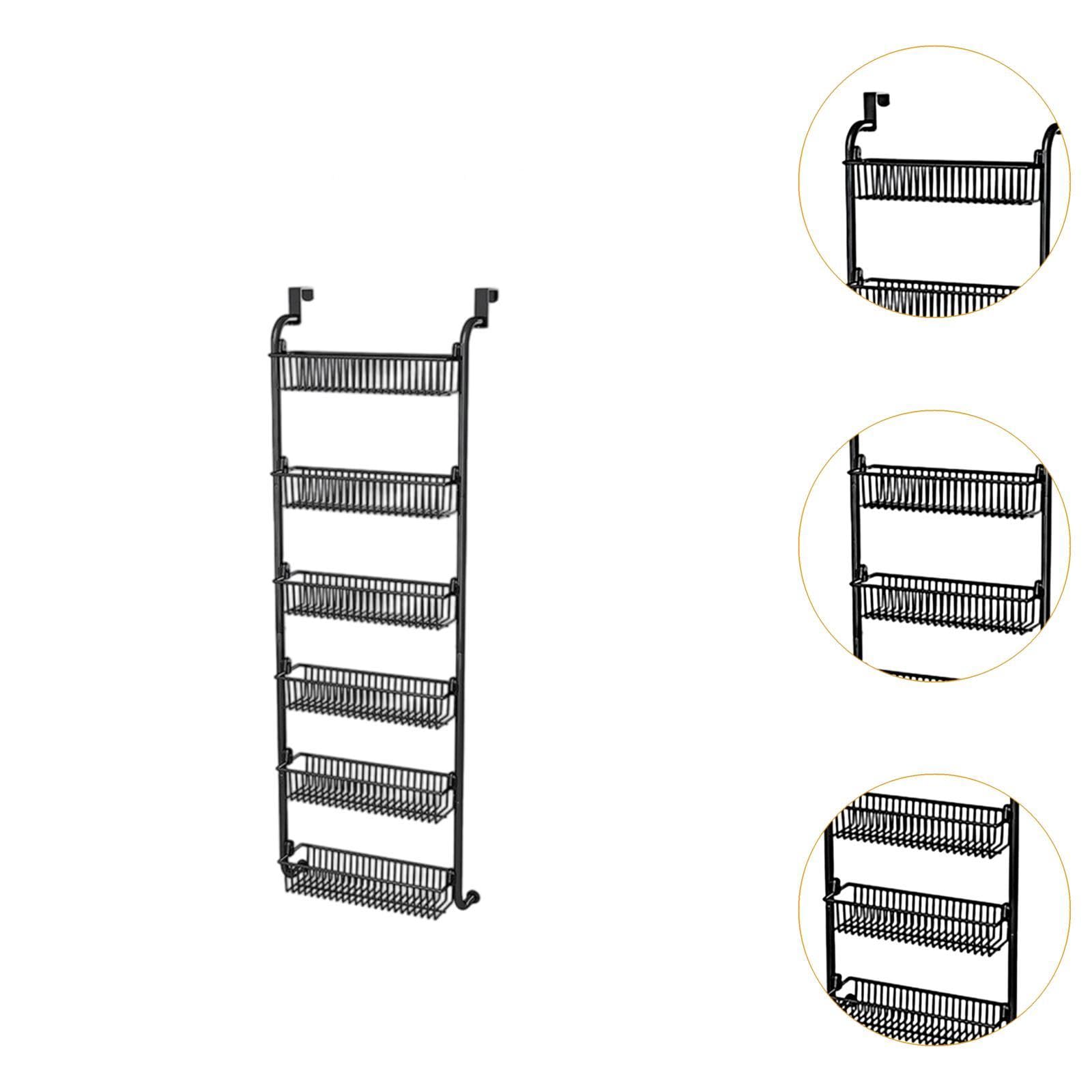 Over-the-Door Metal Spice Rack with Hanging Baskets