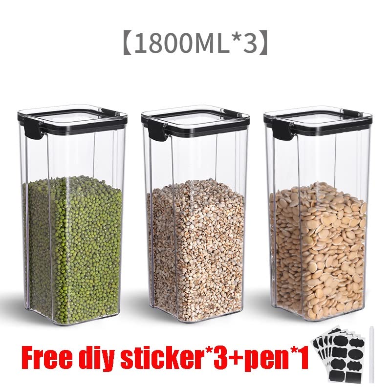 Stackable Airtight Food Storage Containers – 3 Piece Set