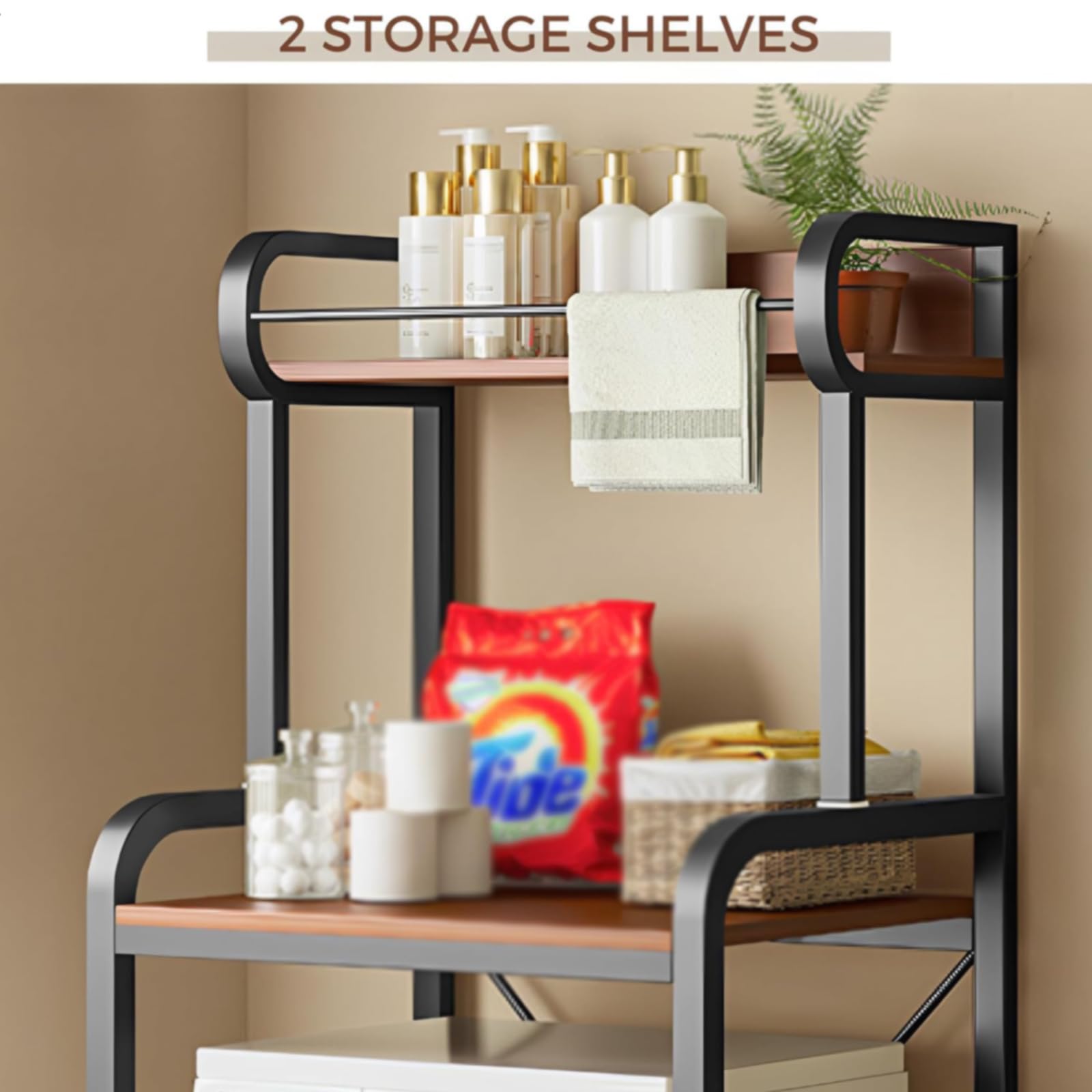 2-Tier Over-Washer Steel Storage Rack