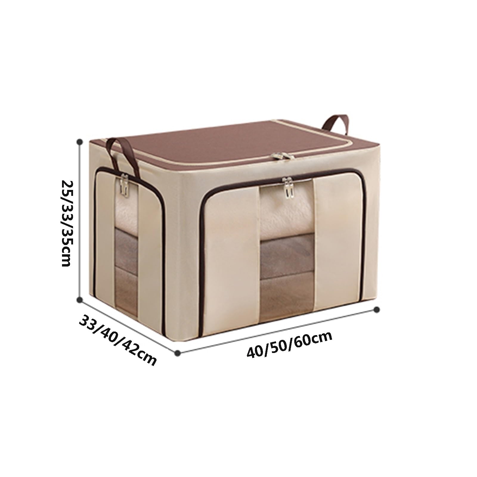 Foldable Clothing & Quilt Storage Bag with Zippers