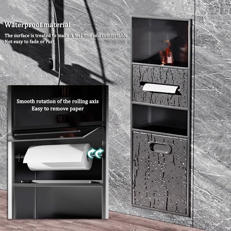Stainless Steel Recessed Bathroom Storage Niche