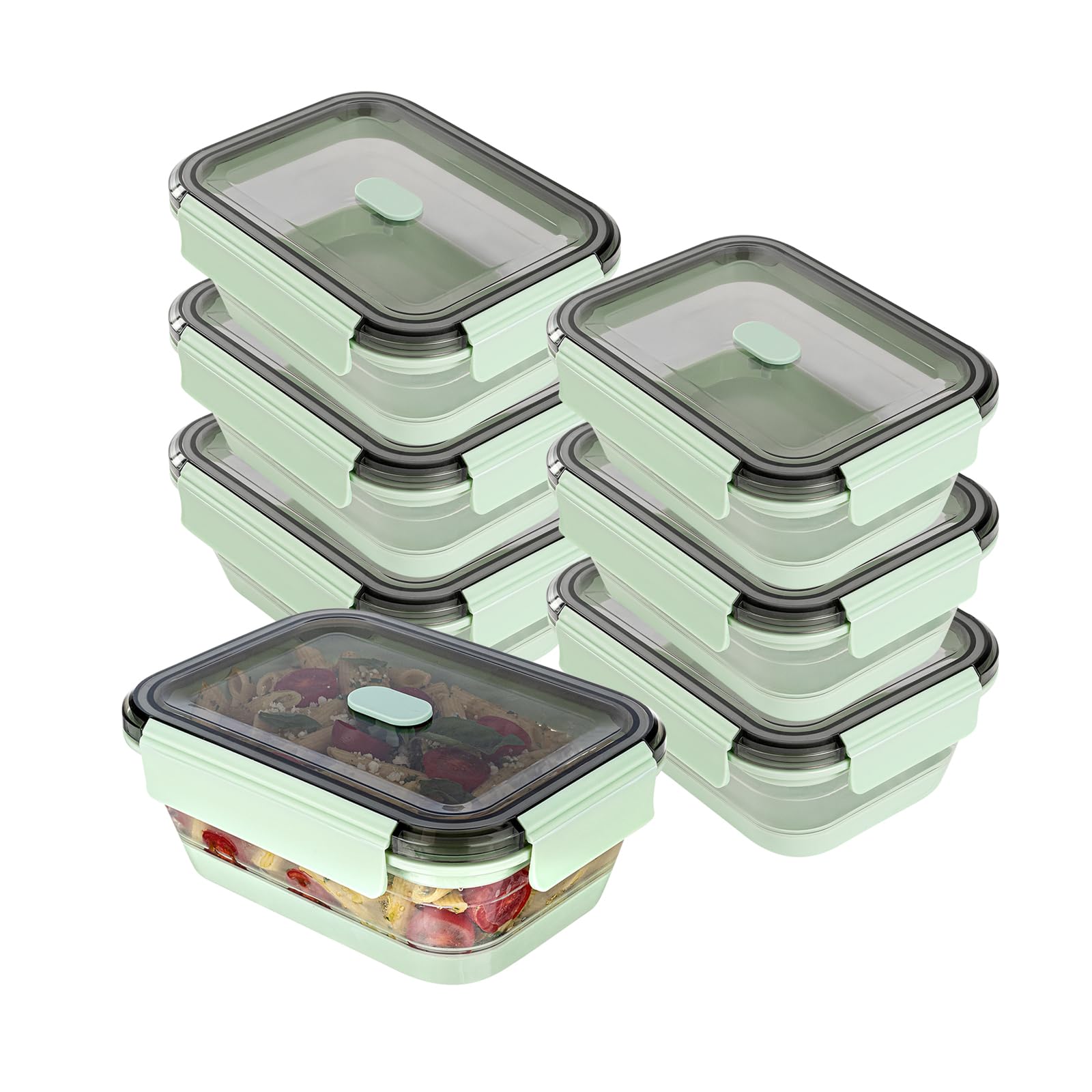 Restaurantware Green Plastic Airtight Food Storage Container
