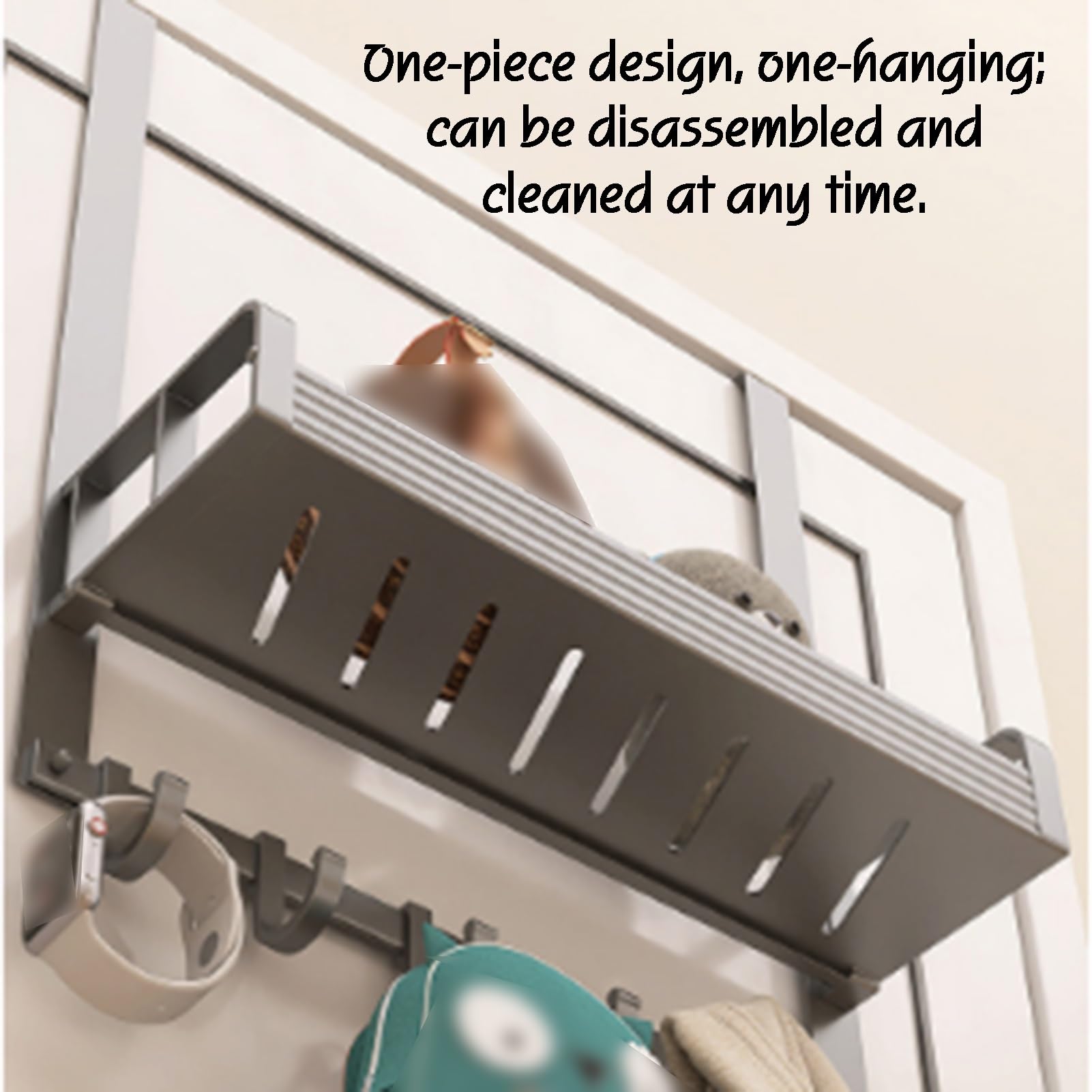 Over-the-Door Storage Organizer with Baskets & Hooks