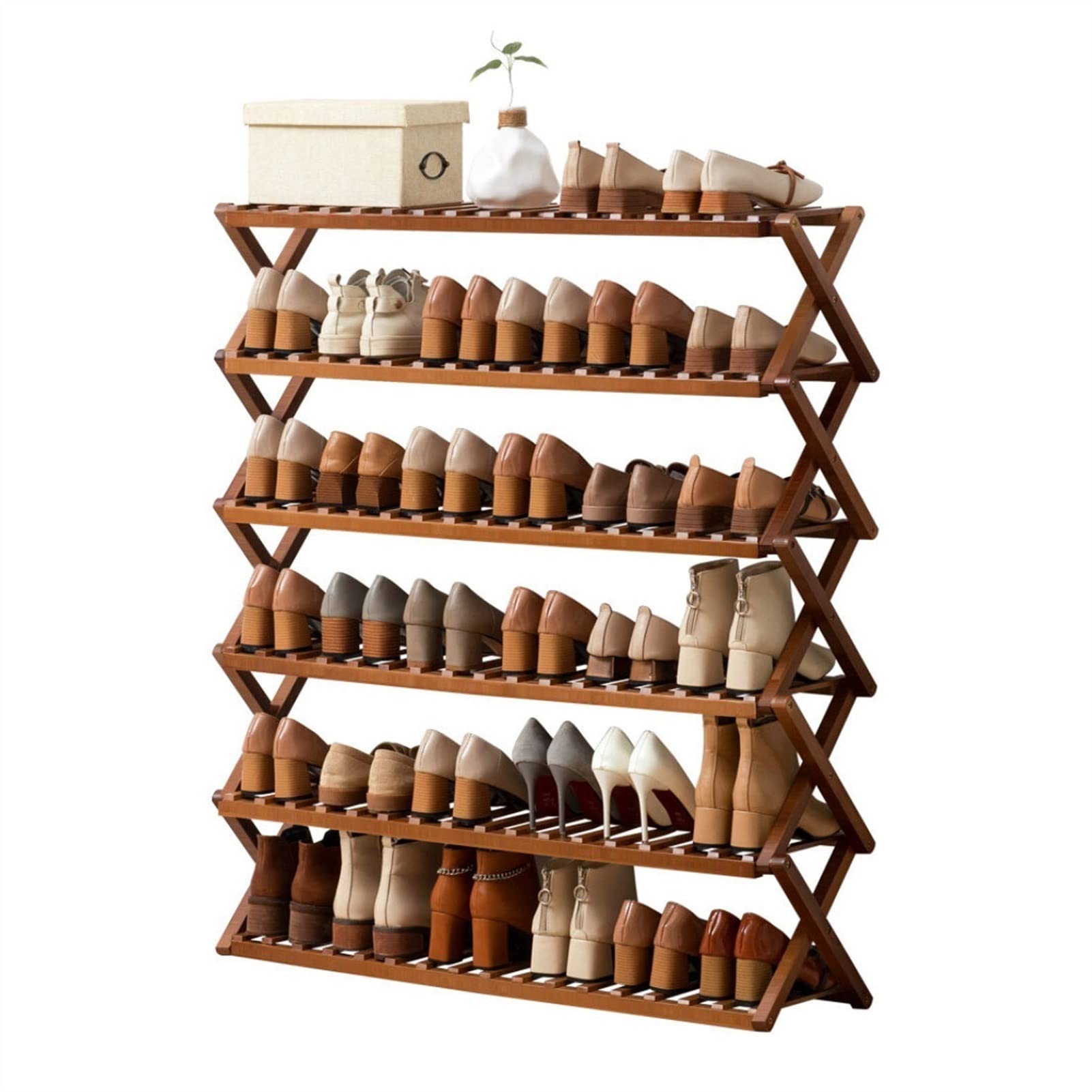 Foldable Multi-Tier Shoe Storage Rack