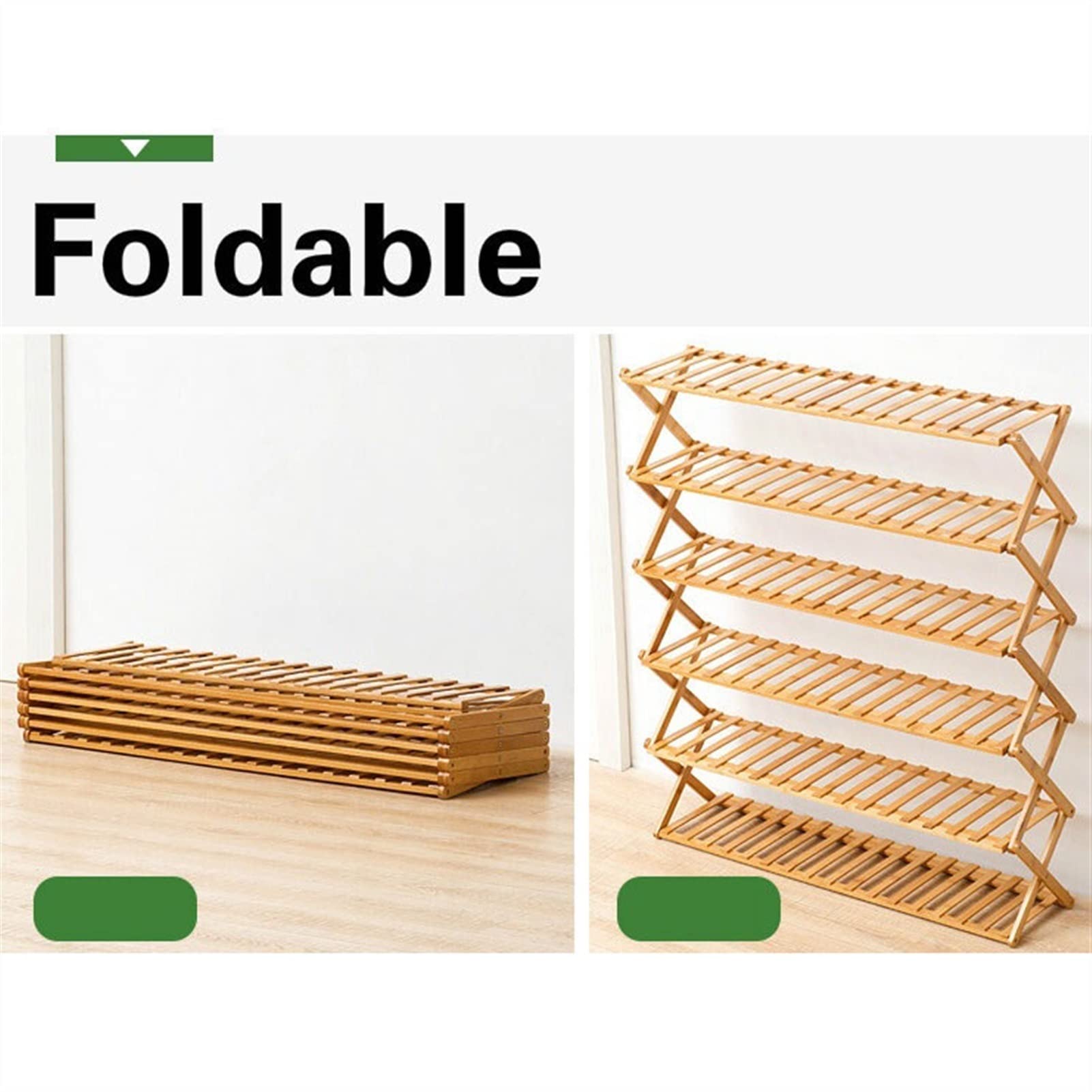 Foldable Multi-Tier Shoe Storage Rack