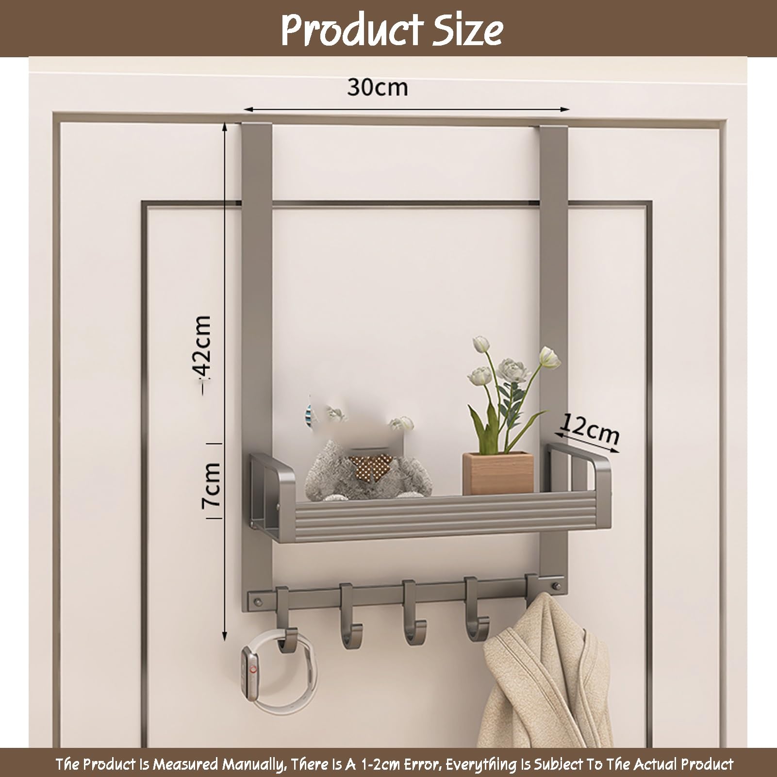 Over-the-Door Storage Organizer with Baskets & Hooks