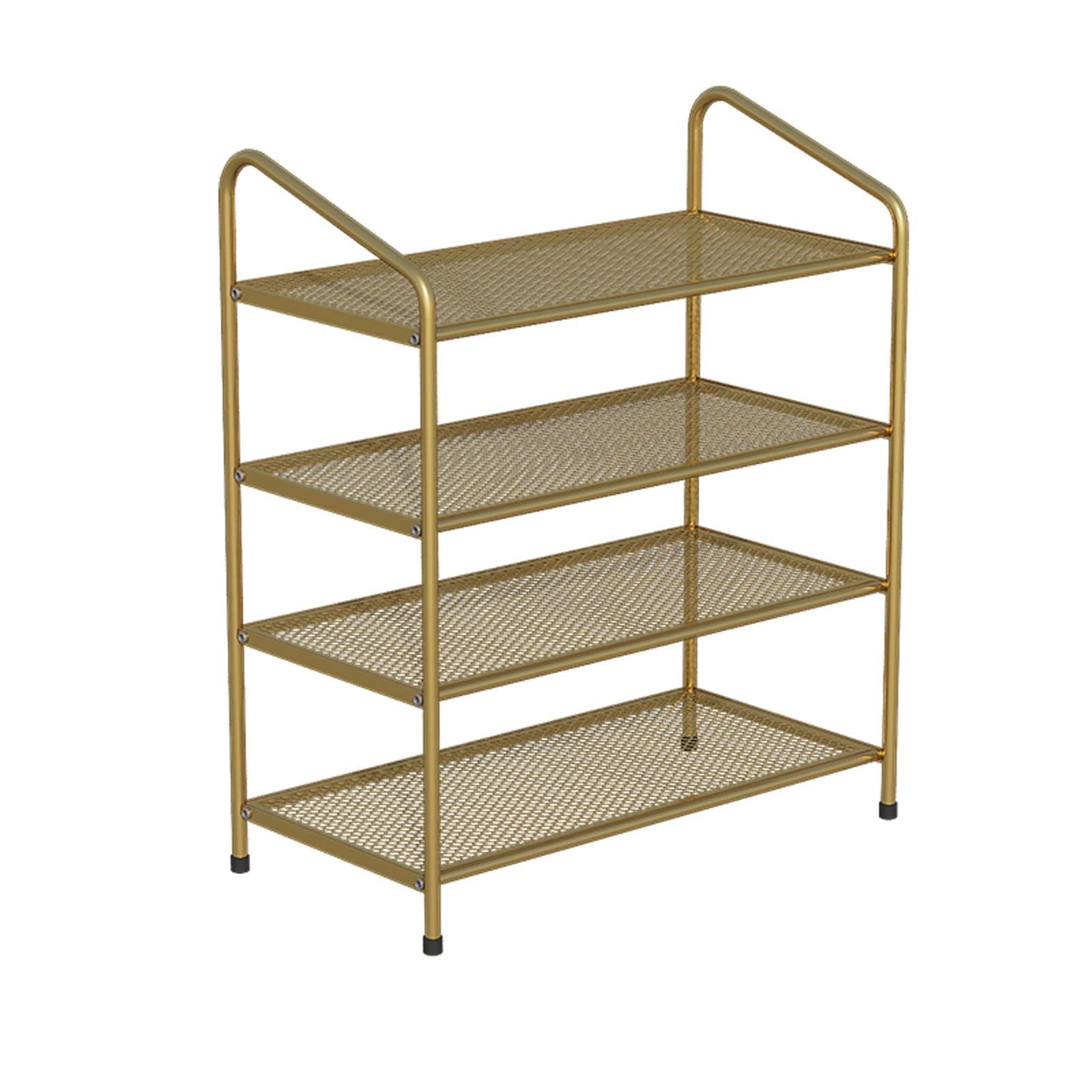4-Tier Stackable Metal Shoe Rack for 12–15 Pairs