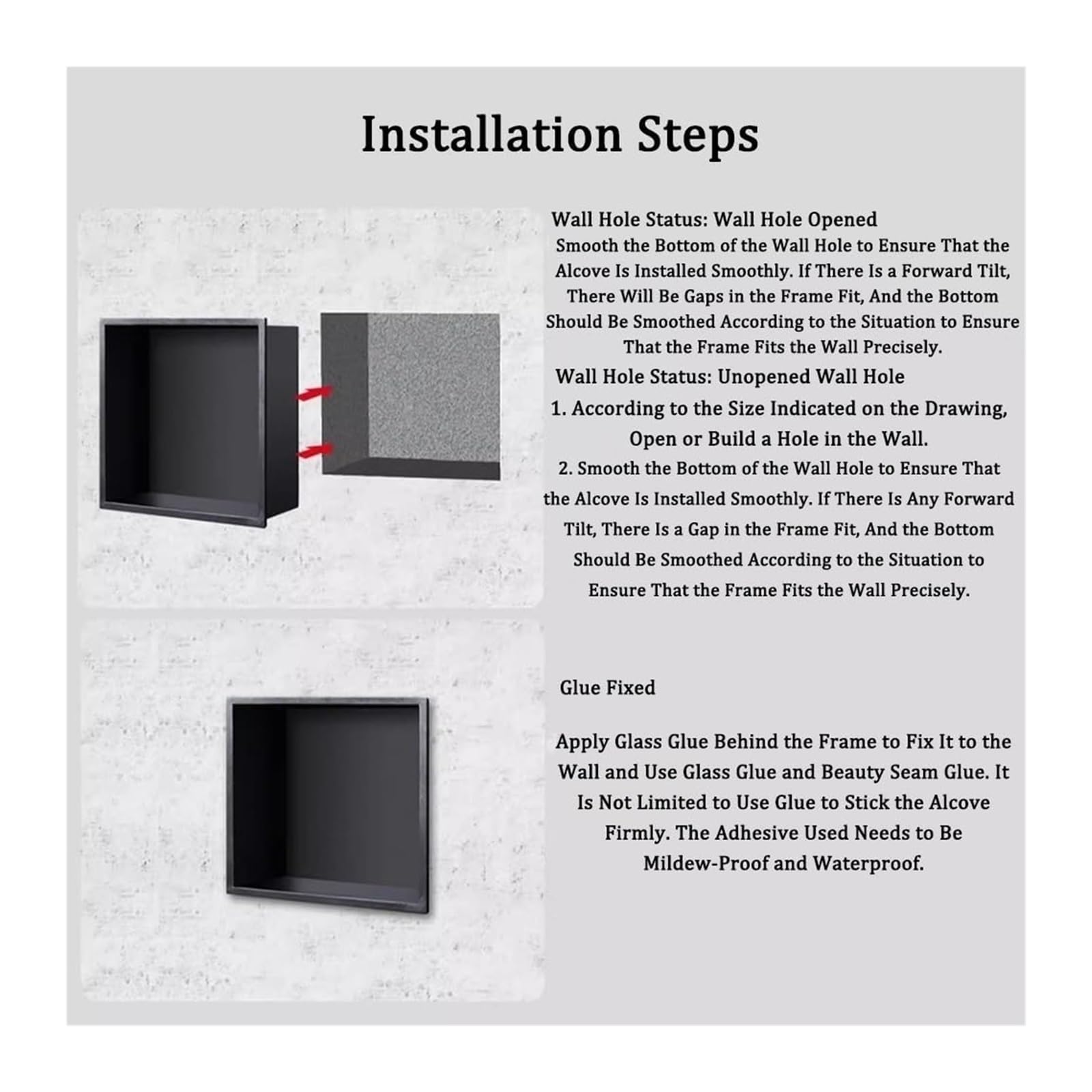 Stainless Steel Recessed Shower Storage Niche