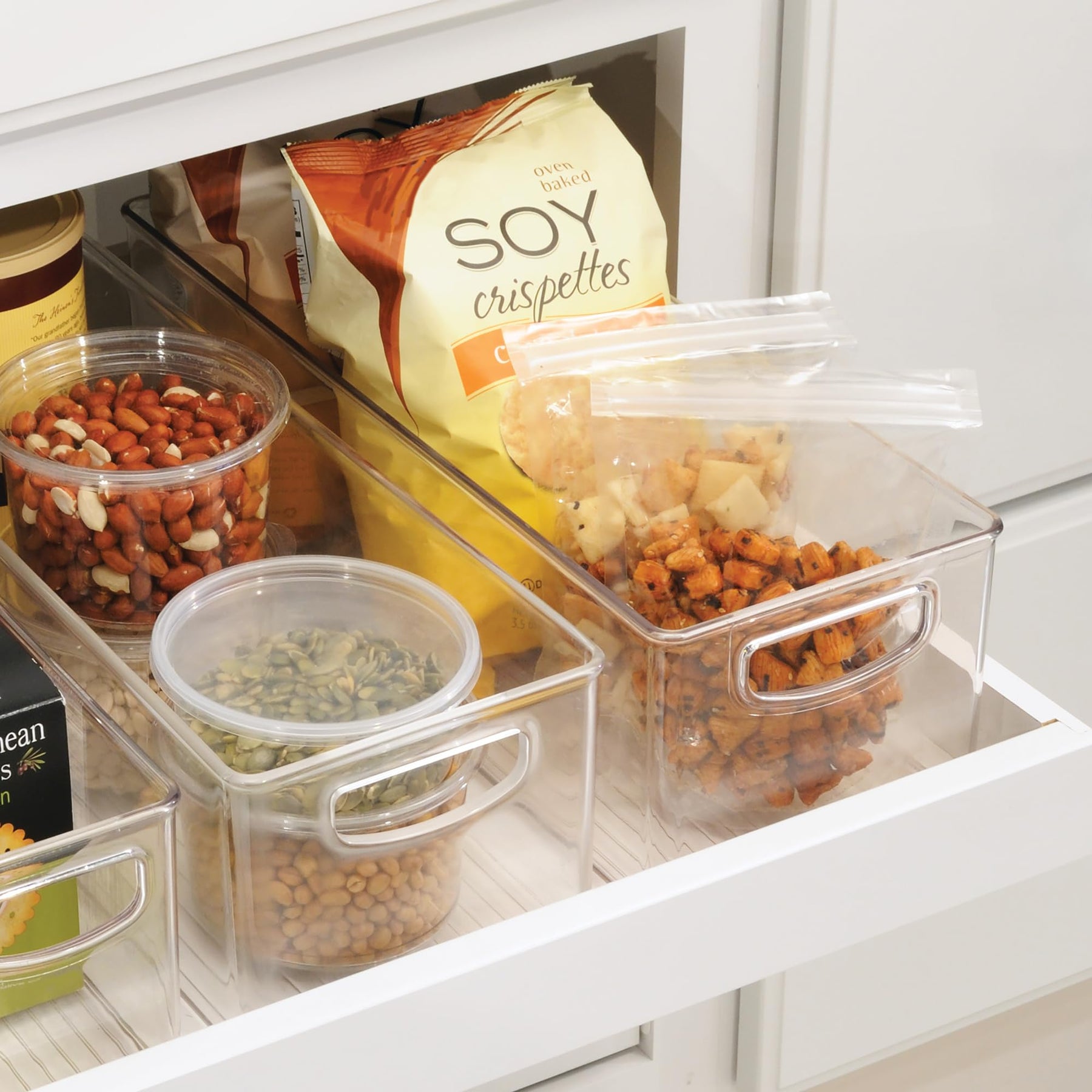 InterDesign iDesign Plastic Stackable Storage Bin with Handles