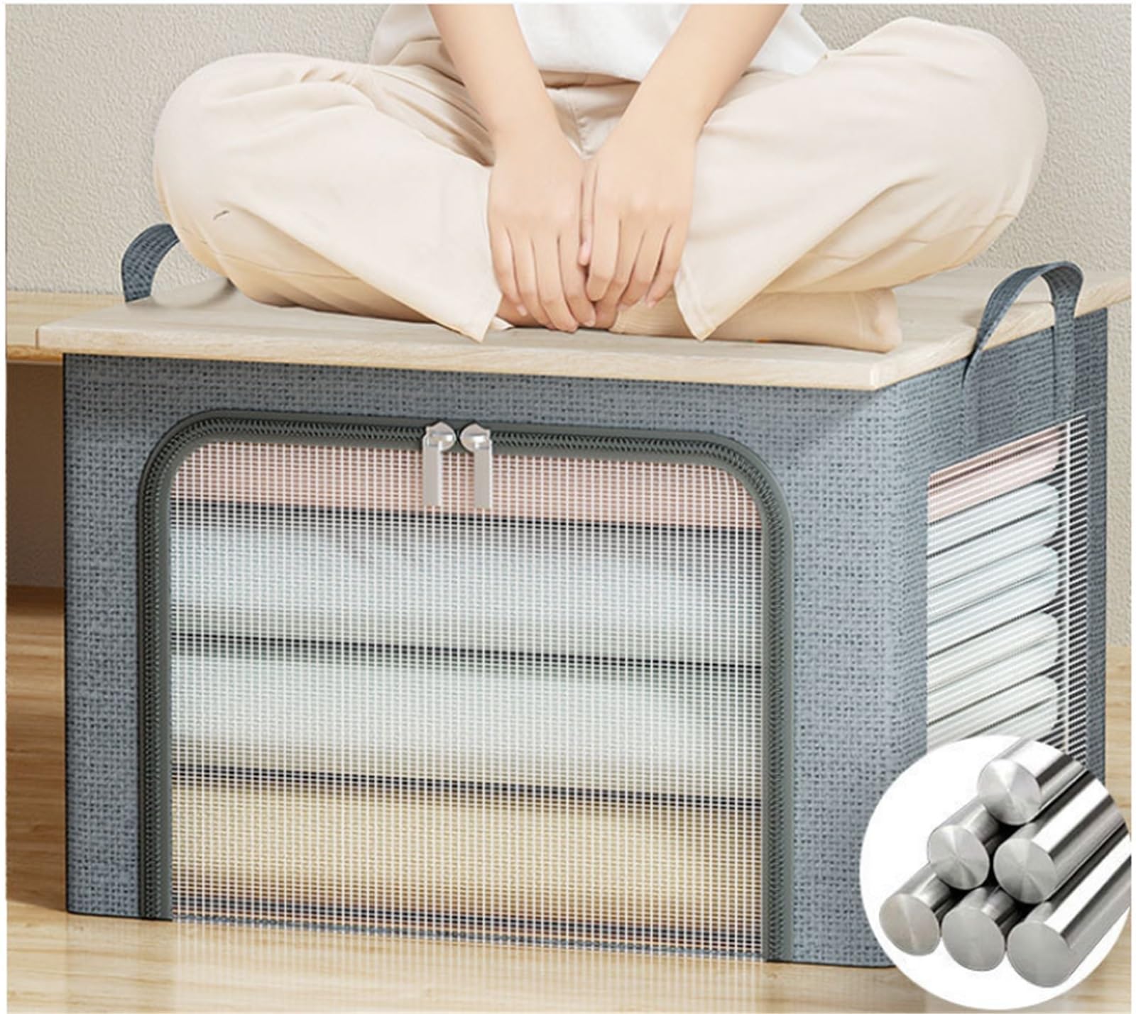 Foldable Transparent Clothing & Bedding Storage Bag