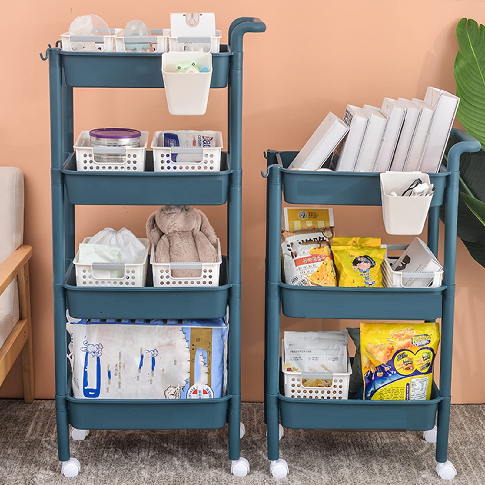 3-Tier Rolling Utility Storage Cart