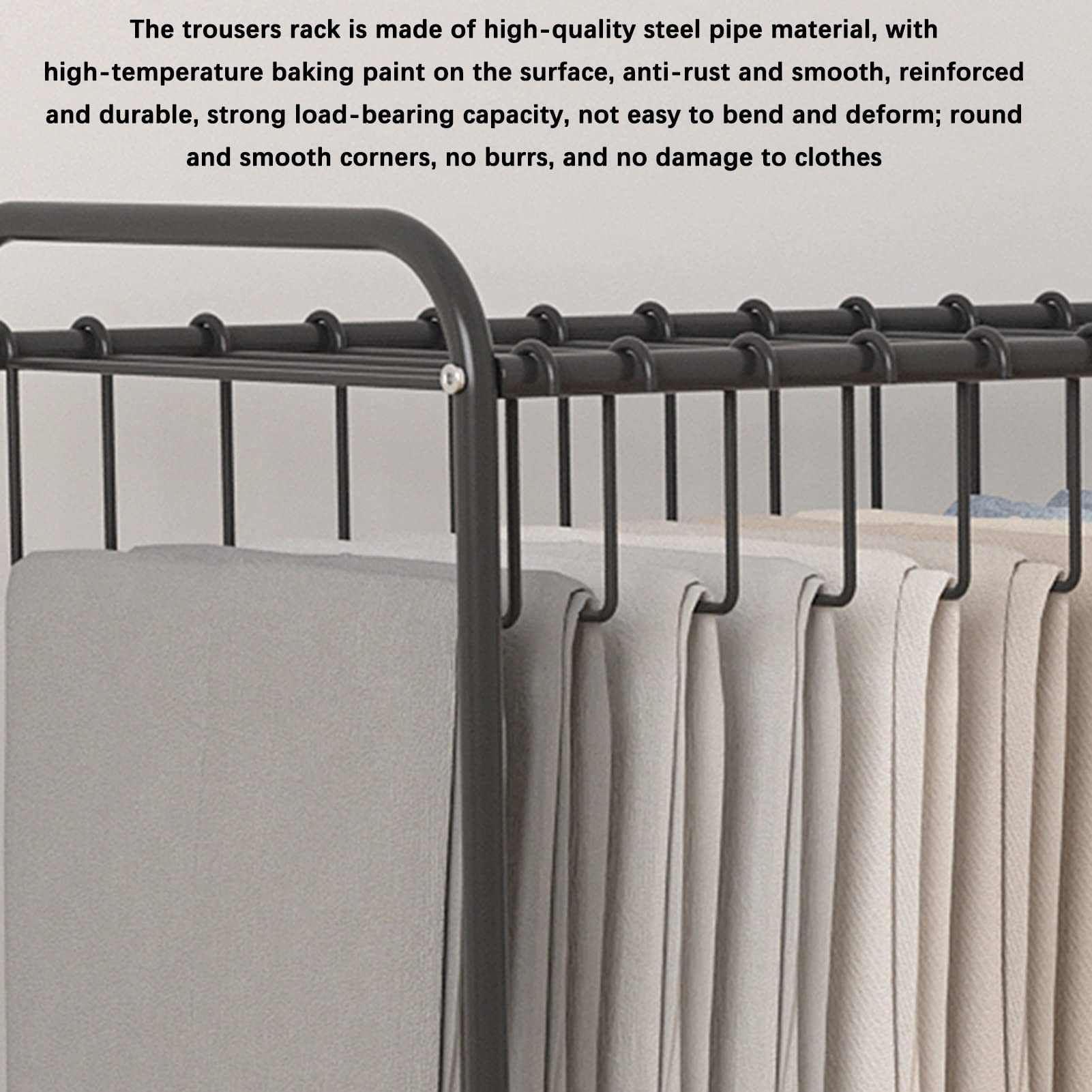 Rolling Trouser Rack with 20 Hangers