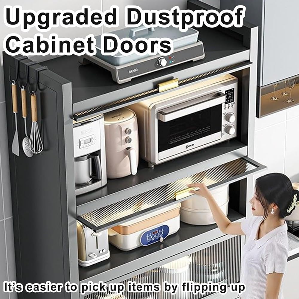 Adjustable Metal Microwave Storage Rack
