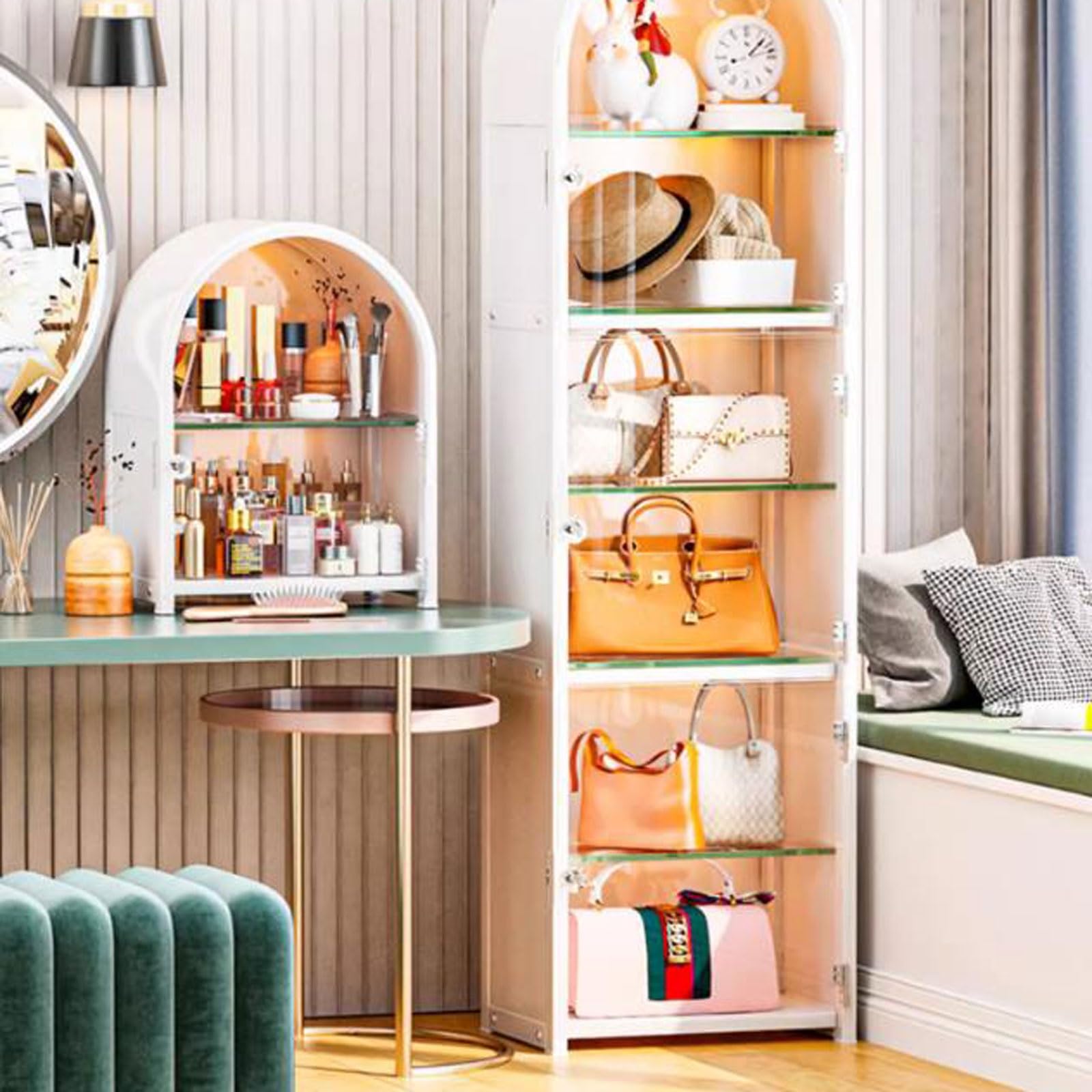 2-Tier Metal Makeup & Skincare Organizer