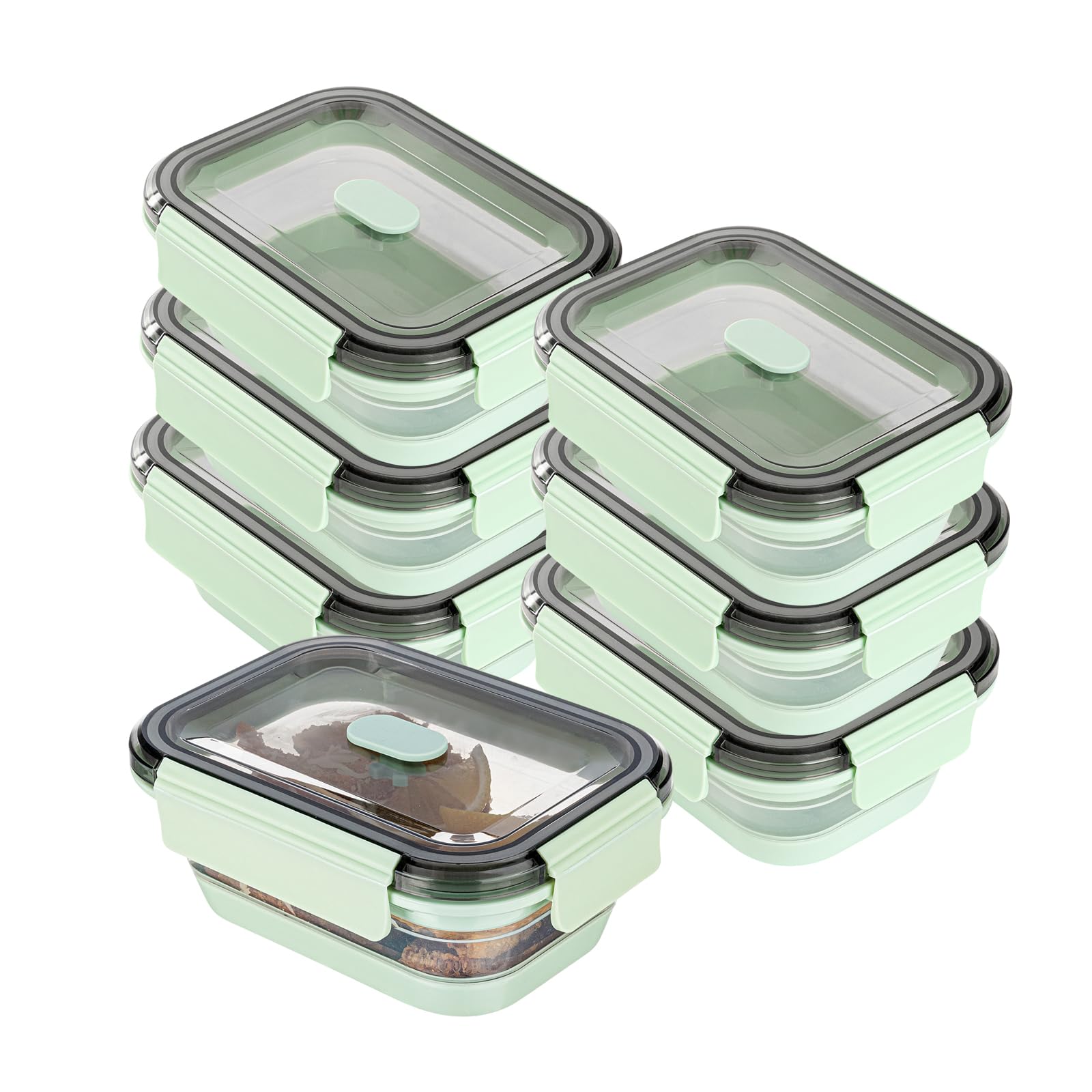 Restaurantware Green Plastic Airtight Food Storage Container